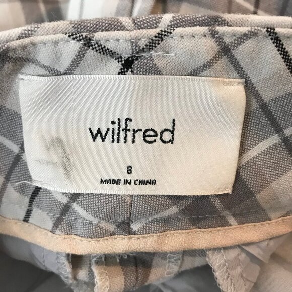 Aritzia Wilfred Plaid High Waisted With Belt Dress Pants Size 8 - Picture 9 of 9